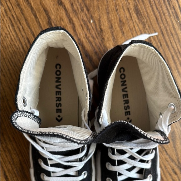 Converse Women’s Black High-Top Sneakers - Picture 3 of 8